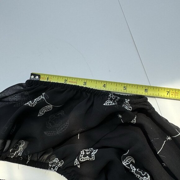 babydoll top y2k Off-shoulder Sheer Romantic Whimsigoth Large - Picture 6 of 15